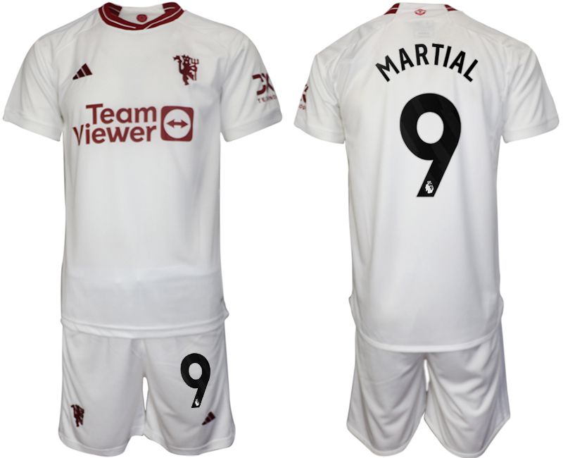Men 2023-2024 Club Manchester United away white #9 Soccer Jersey